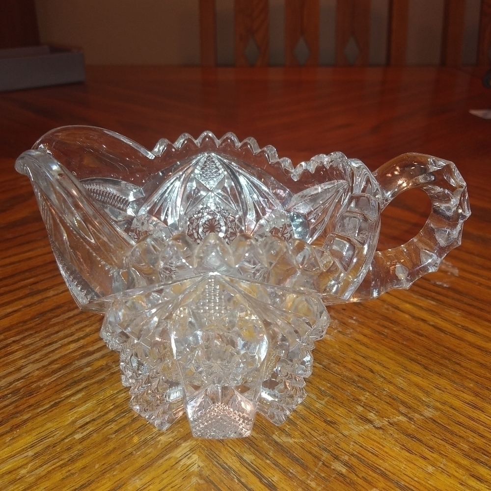 Nucut Imperial Cut Glass Cream Pitcher